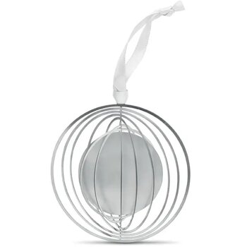 Ronde kerstdecoratie Buno zilver Ronde kerstdecoratie Buno zilver