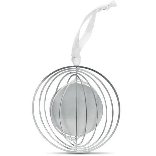 Ronde kerstdecoratie Buno zilver