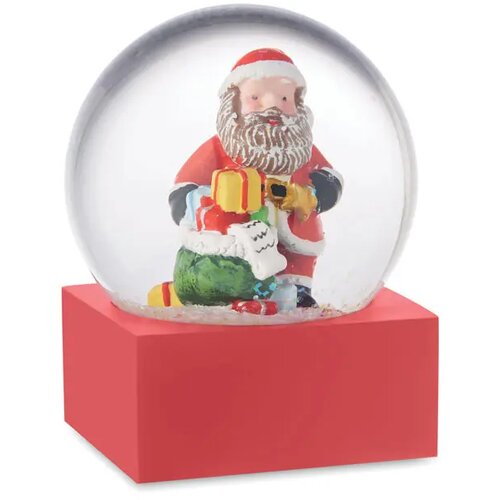 Sneeuwbol ornament Santisimo rood