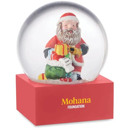 Sneeuwbol ornament Santisimo rood