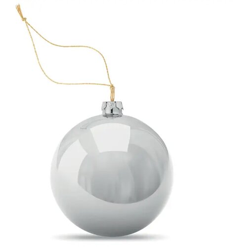 Sublimatie kerstbal Happy ball zilver