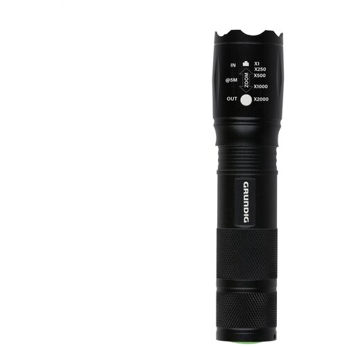 Grundig 1W Led-Torch Zoom Zaklamp