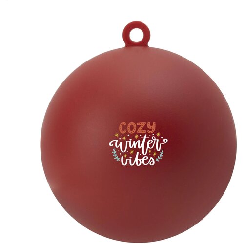Kerstbal Ø 7 Cm Recycled Pp - Made In Europe Rood