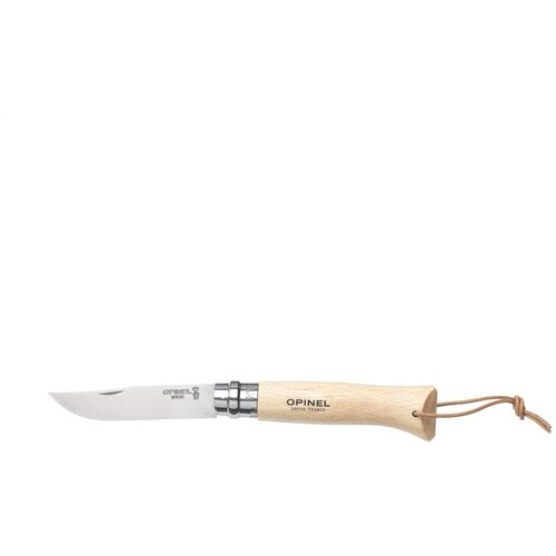 Opinel Inox No 08 Natural Zakmes Bruin