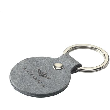 Recycled Denim Textile Keyring Round Sleutelhanger Jeans Blue
