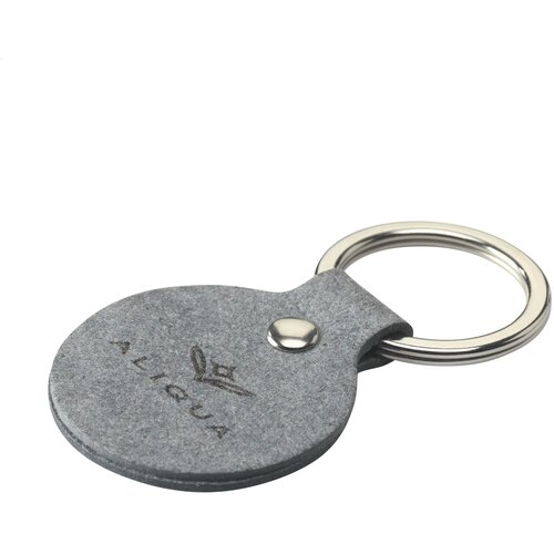 Recycled Denim Textile Keyring Round Sleutelhanger Jeans Blue