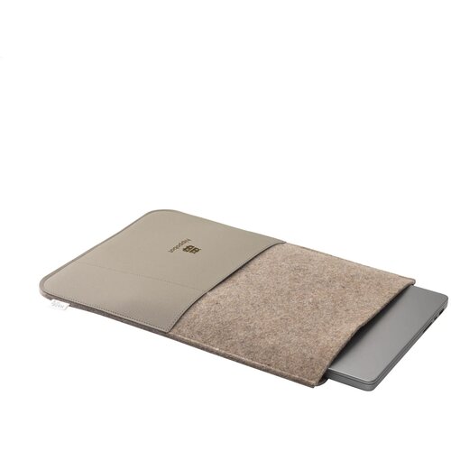 Recycled Felt & Apple Leather Laptop Sleeve 16"