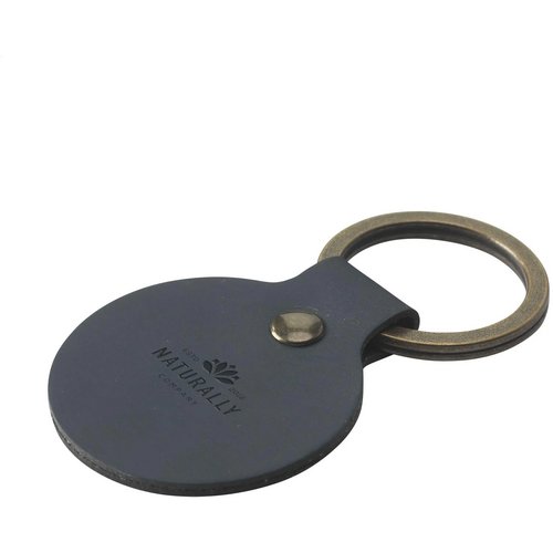 Recycled Leather Keyring Round Sleutelhanger