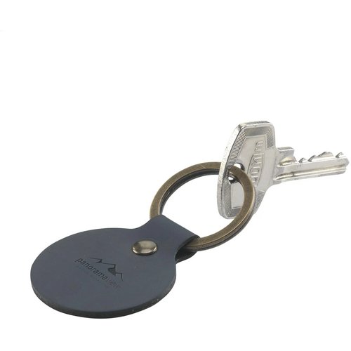 Recycled Leather Keyring Round Sleutelhanger