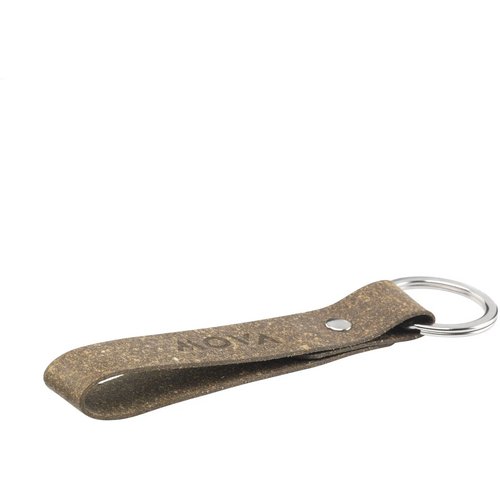 Recycled Leather Keyring Sleutelhanger Bruin