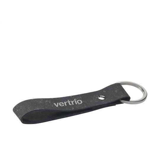 Recycled Leather Keyring Sleutelhanger Zwart
