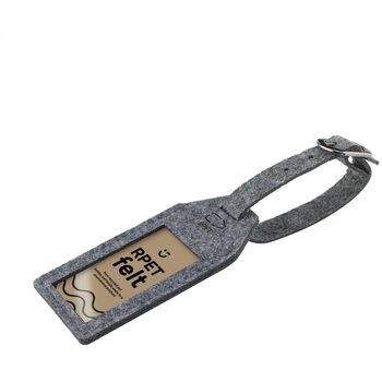 Rpet Felt Grs Luggage Tag Bagagelabel Zwart