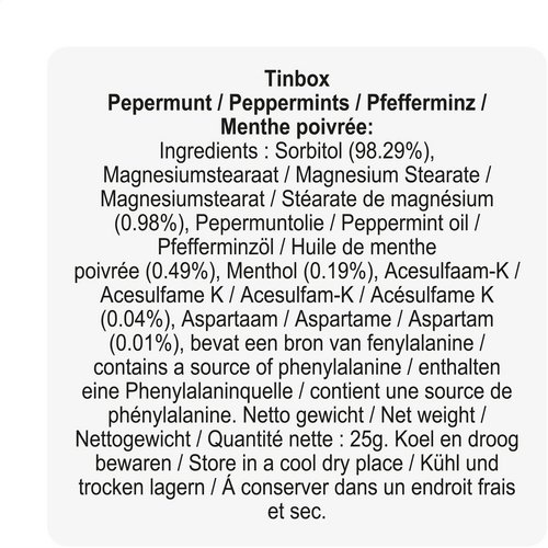 Tinbox Pepermuntjes
