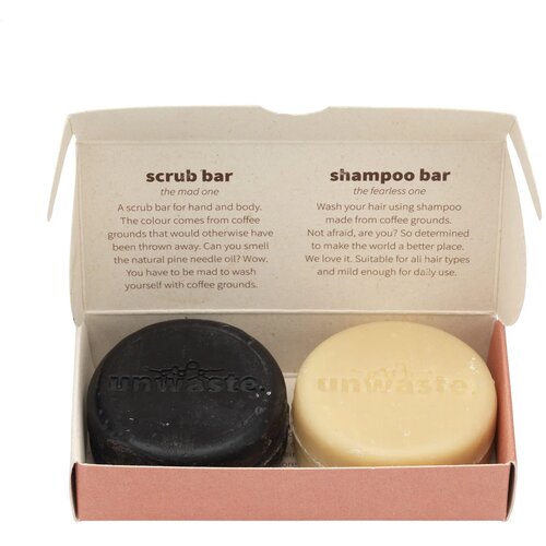 Unwaste Duopack Scrub & Shampoo Bar