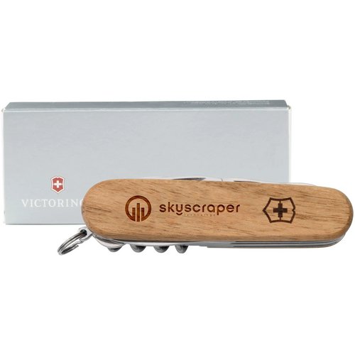 Victorinox Huntsman Wood Zakmes In Geschenkdoos