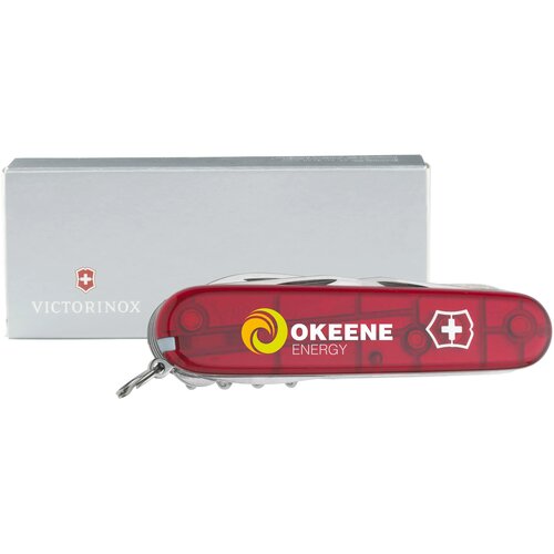 Victorinox Huntsman Zakmes In Geschenkdoos Transparant Rood