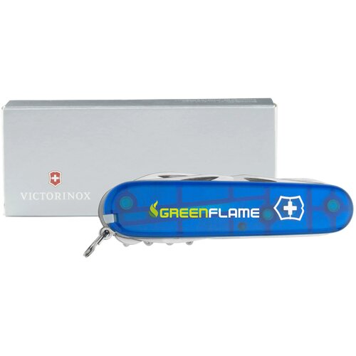 Victorinox Huntsman Zakmes In Geschenkdoos Transparant Blauw