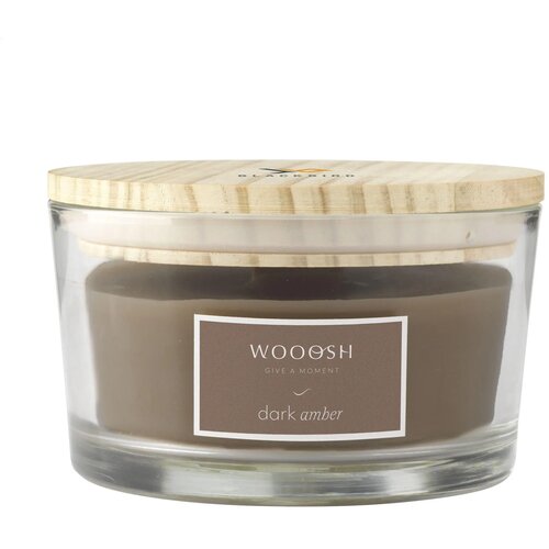 Wooosh Flame Scented Candle Dark Amber Geurkaars