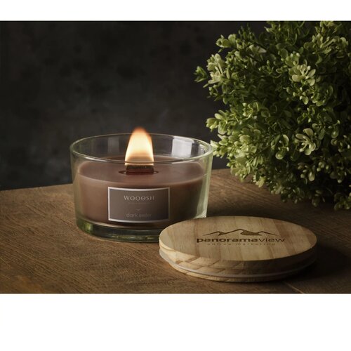 Wooosh Flame Scented Candle Dark Amber Geurkaars