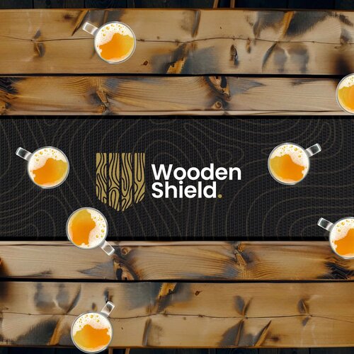 Bar runner sublimatie 88 x 25 cm zwart