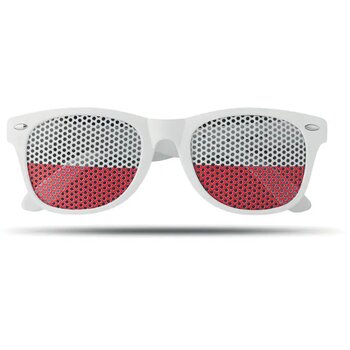 Zonnebril met vlag Flag fun wit Zonnebril met vlag Flag fun wit