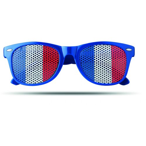 Zonnebril met vlag Flag fun royal blauw
