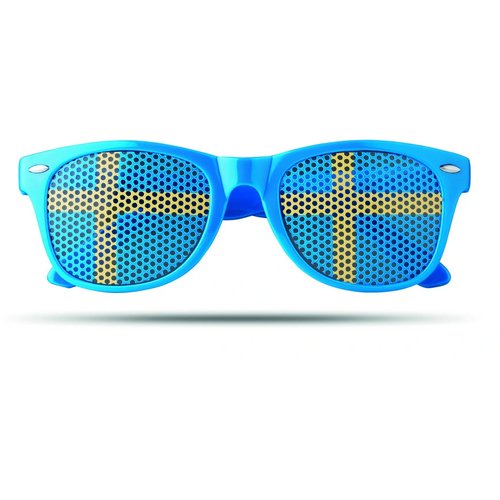 Zonnebril met vlag Flag fun blauw