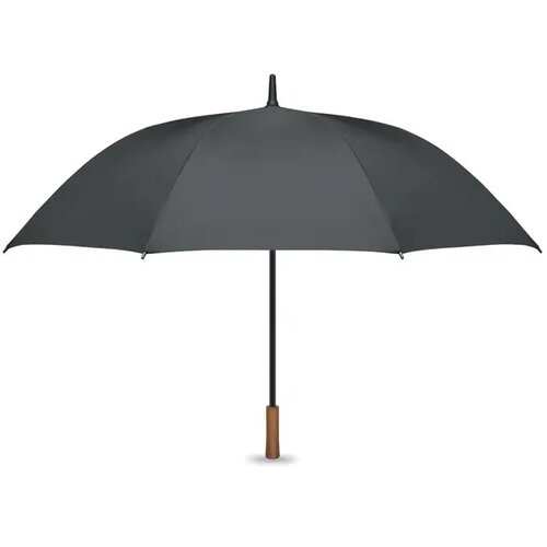 27" auto paraplu houten greep Rayna steengrijs