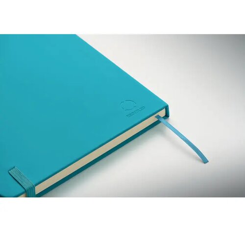 A5 gerecycled pu notitieboek Arcoloop turquoise