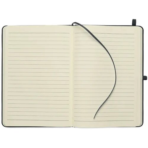A5 gerecycled pu notitieboek Arcoloop zwart