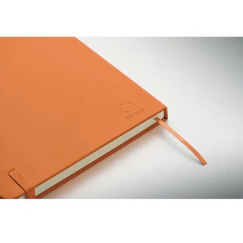 A5 gerecycled pu notitieboek Arcoloop oranje