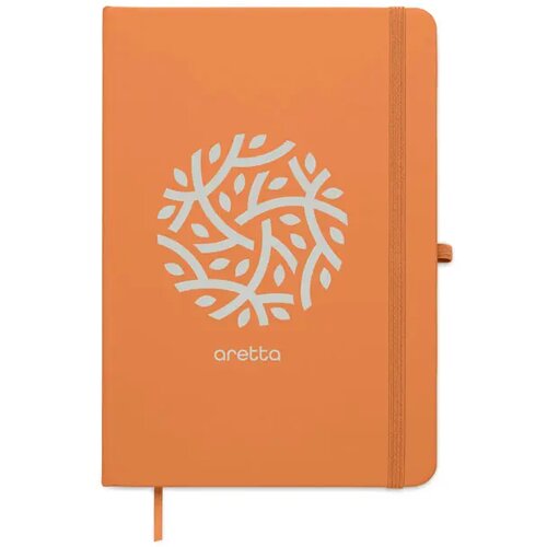 A5 gerecycled pu notitieboek Arcoloop oranje