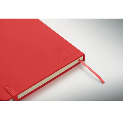 A5 gerecycled pu notitieboek Arcoloop rood