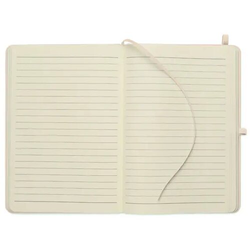 A5 gerecycled pu notitieboek Arcoloop gebroken wit