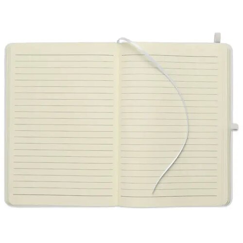 A5 gerecycled pu notitieboek Arcoloop wit
