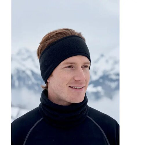 Fleece hoofdband Waves zwart