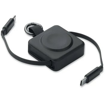 Intrekbare 100w usb-c-kabel Skilful zwart Intrekbare 100w usb-c-kabel Skilful zwart
