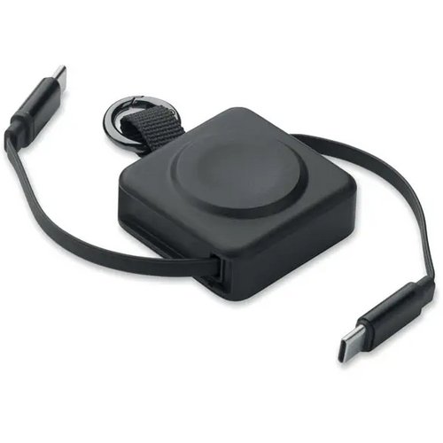Intrekbare 100w usb-c-kabel Skilful zwart