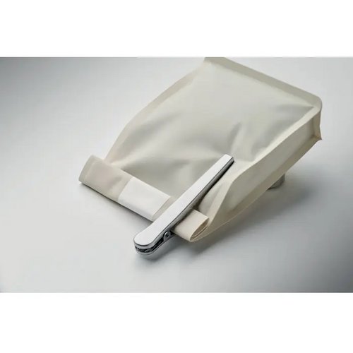Koffieschep met zakclip Spooncoop zilver