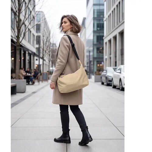 Nylon urban crossbody tas Sling khaki