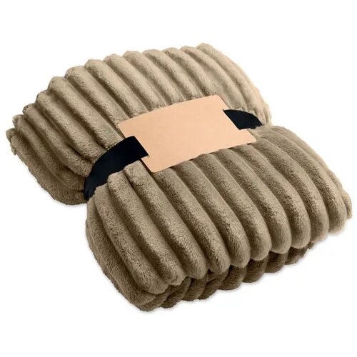 Rpet fleece deken met patroon Nieve khaki