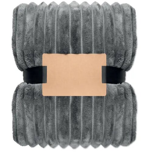 Rpet fleece deken met patroon Nieve steengrijs