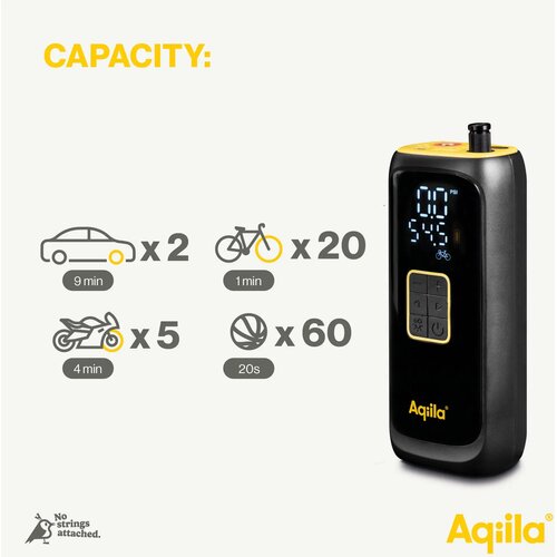 Aqiila Airbird C4 draagbare compressor zwart