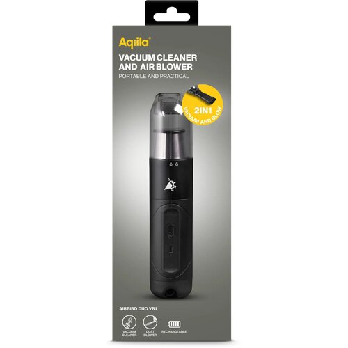 Aqiila Airbird VB1 mini stofzuiger en blazer zwart