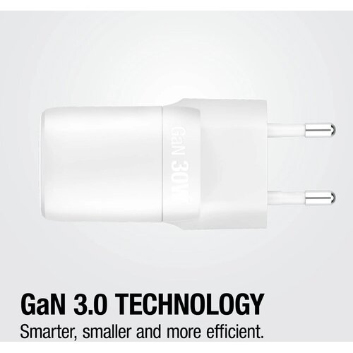 Fresh 'n Rebel 30W Snellader GaN USB-C &amp; USB-A licht grijs