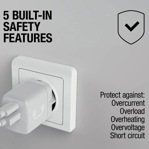 Fresh 'n Rebel 30W Snellader GaN USB-C &amp; USB-A licht grijs