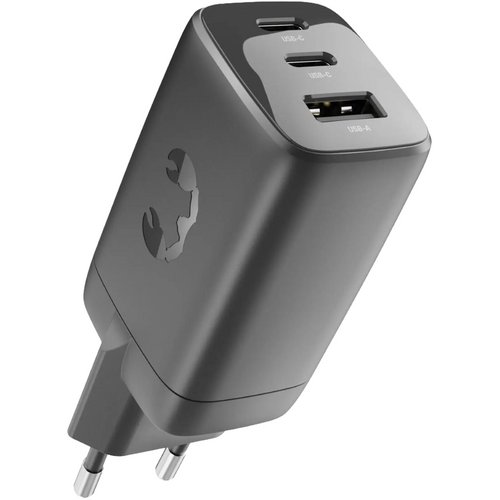 Fresh 'n Rebel 67W Laptop Snellader GaN USB-C &amp; USB-A donker grijs