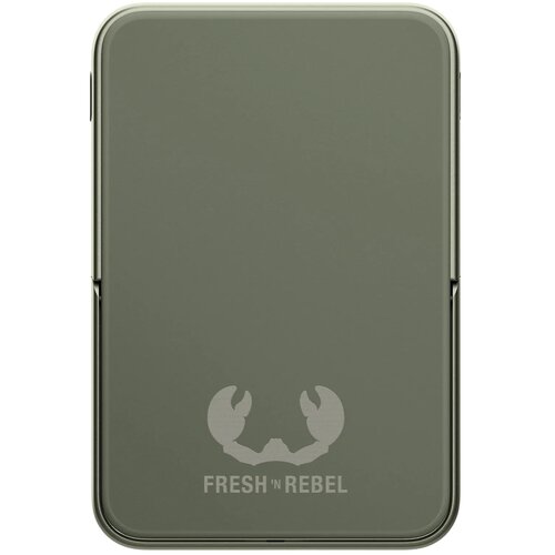 Fresh 'n Rebel Draadloze Powerbank 10000mAh Geschikt voor MagSafe dried green