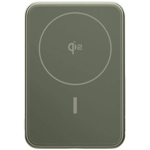 Fresh 'n Rebel Draadloze Powerbank 10000mAh Geschikt voor MagSafe dried green
