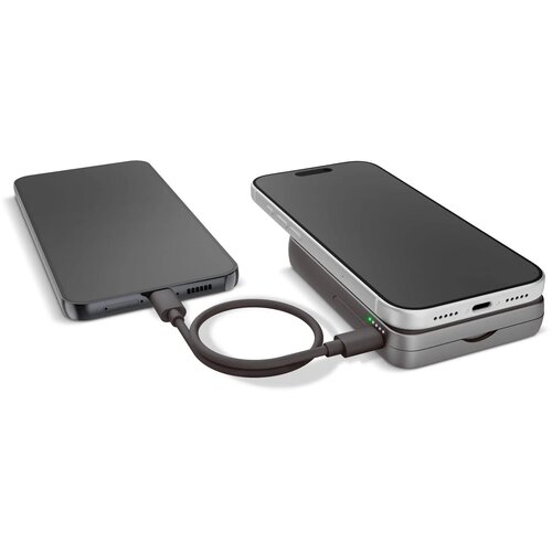 Fresh 'n Rebel Draadloze Powerbank 10000mAh Geschikt voor MagSafe donker grijs